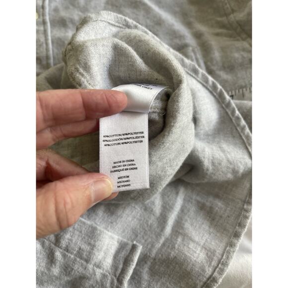 Rails Berkeley Light Grey Soft Brushed Lightweight Flannel Shirt Jacket M - Picture 10 of 10